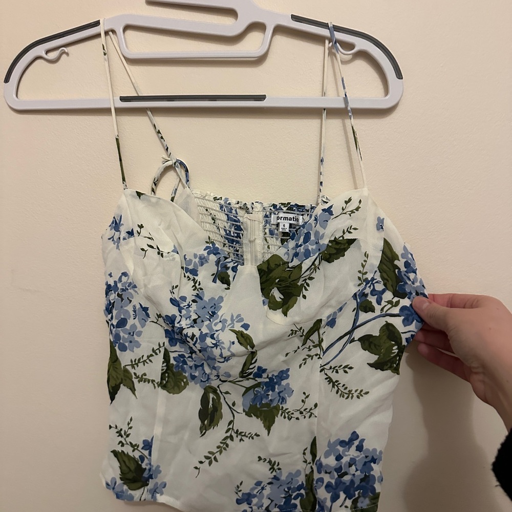 Reformation Floral Spaghetti Strap Top 6